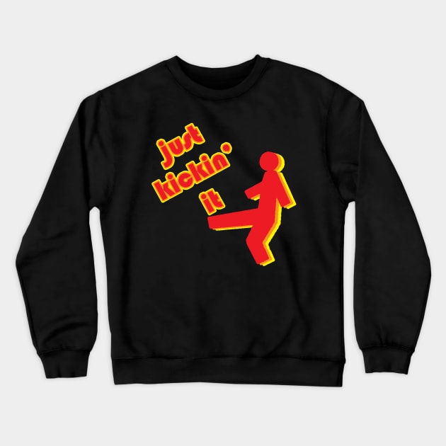 Just Kickin' It Crewneck Sweatshirt by PopCultureShirts